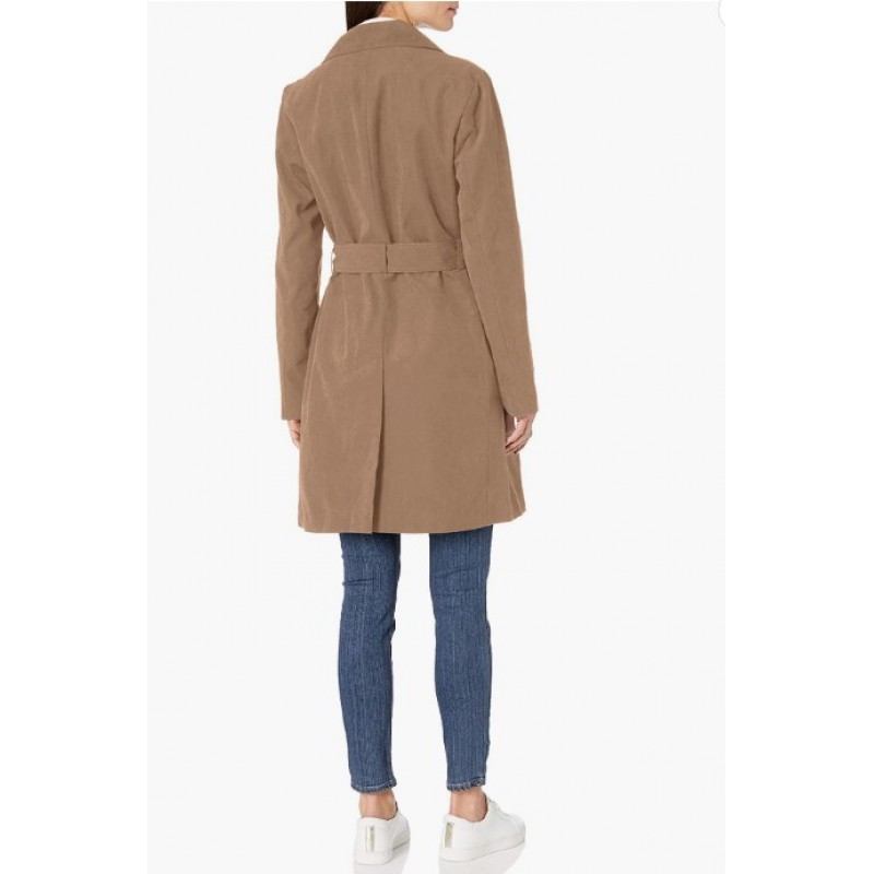 Khaki Brown Women's Relaxed-Fit Water-Resistant Trench Coat